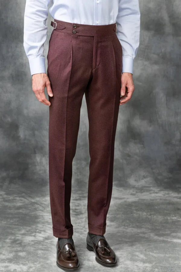 Bordeaux Flannel Trousers