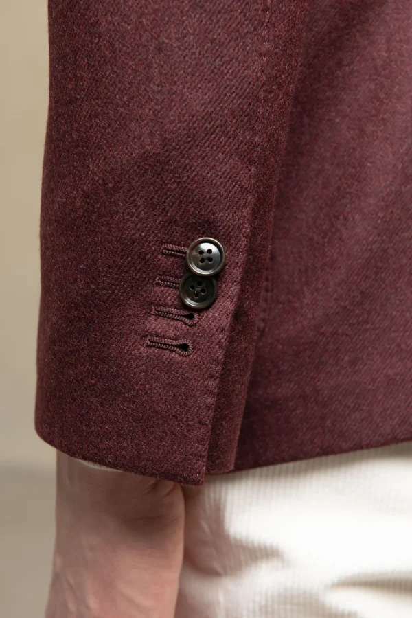 Bordeaux jacket in wool and cashmere - Made in Italy