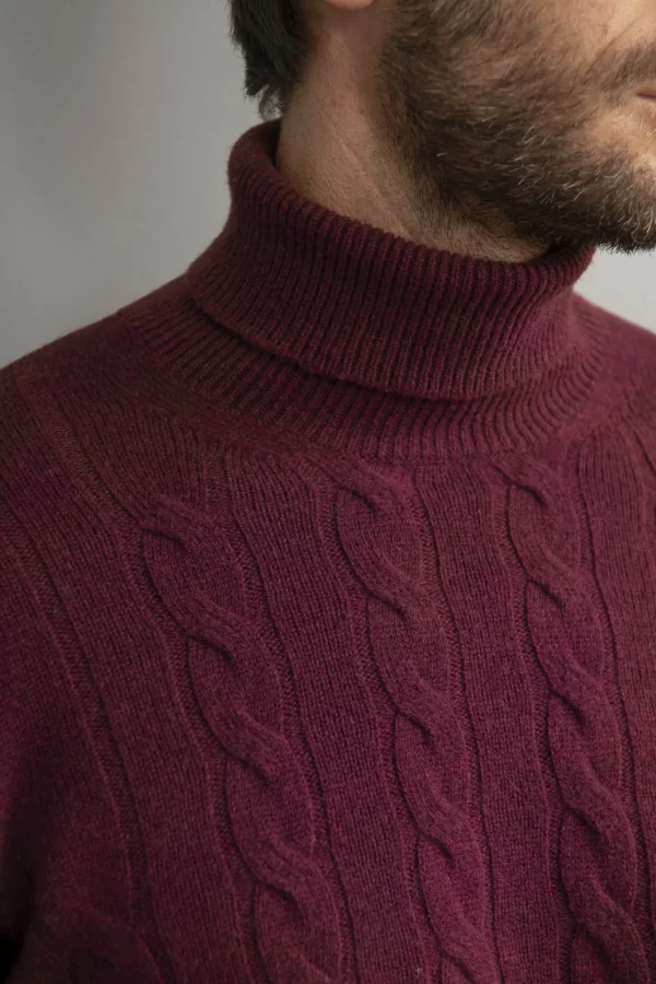 Bordeaux turtleneck – Made in italy