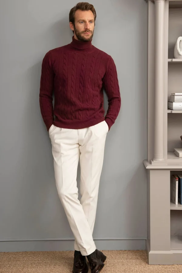 Bordeaux turtleneck – Made in italy