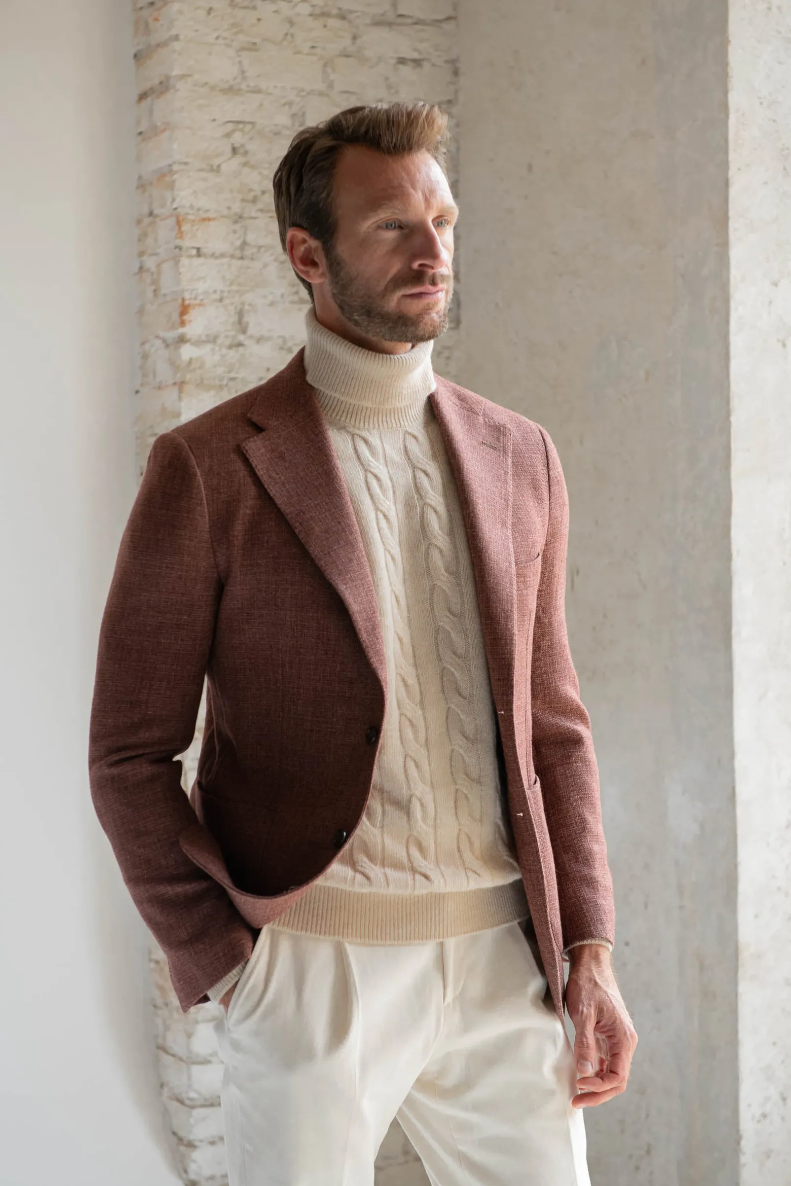 brick_jacket_in_wool_cott_0.webp Brick jacket in wool, cotton and silk - Made in Italy