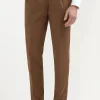 Brown cotton Soragna trousers - Made in Italy
