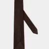 Brown grenadine silk tie - Hand Made In Italy