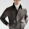 Brown leather bomber – Made in Italy