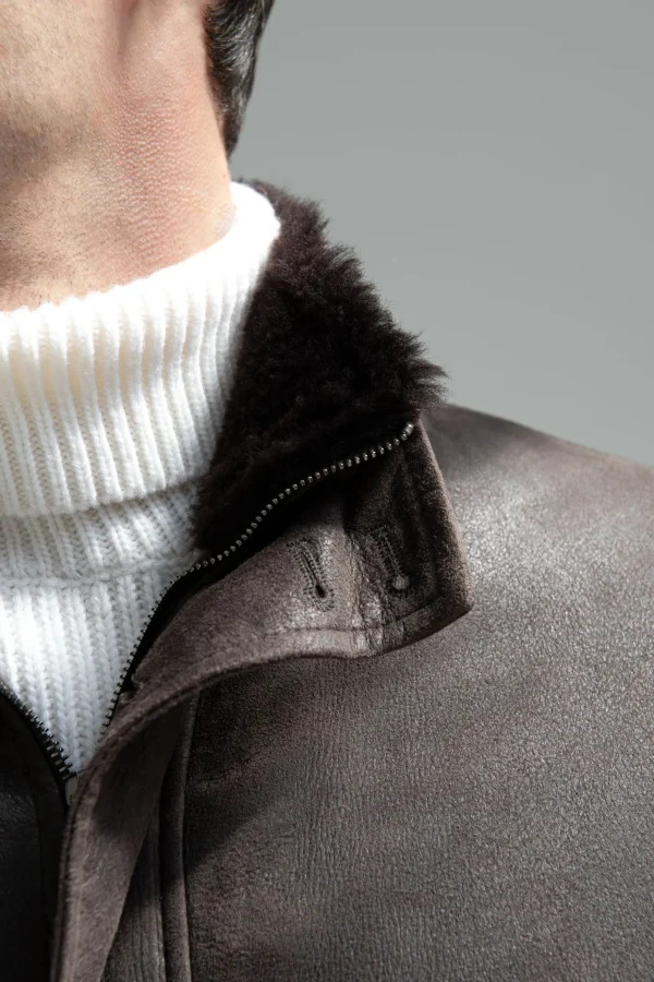 Brown leather bomber – Made in Italy