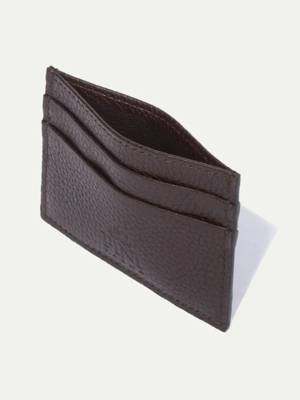 Brown leather card holder - Made in Italy