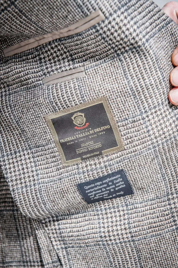 Brown Prince of Wales Jacket - Made in Italy