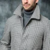 Brown Prince of Wales Raglan coat – Made in Italy