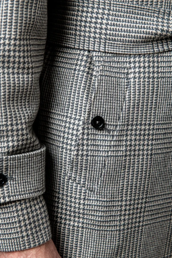 Brown Prince of Wales Raglan coat – Made in Italy