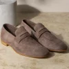 Brown soft penny loafers - Made In Italy