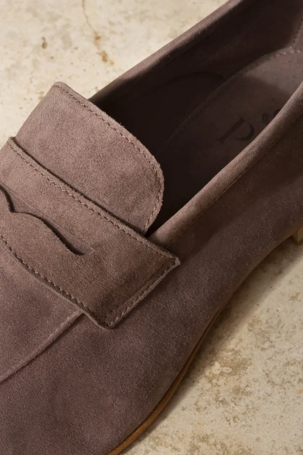 Brown soft penny loafers - Made In Italy