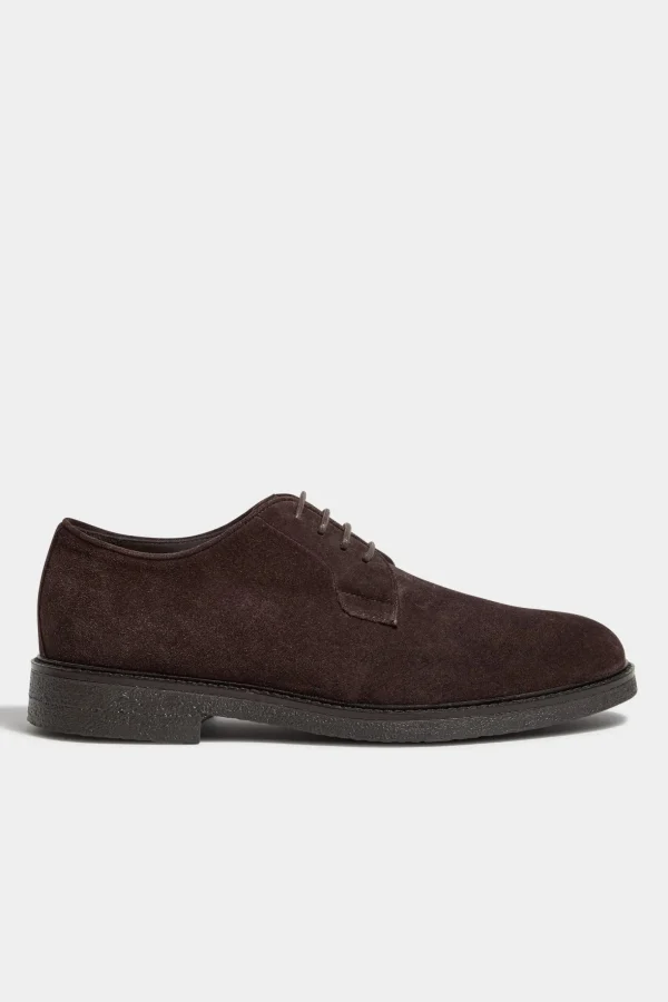 Brown suede Derby - Made in Italy