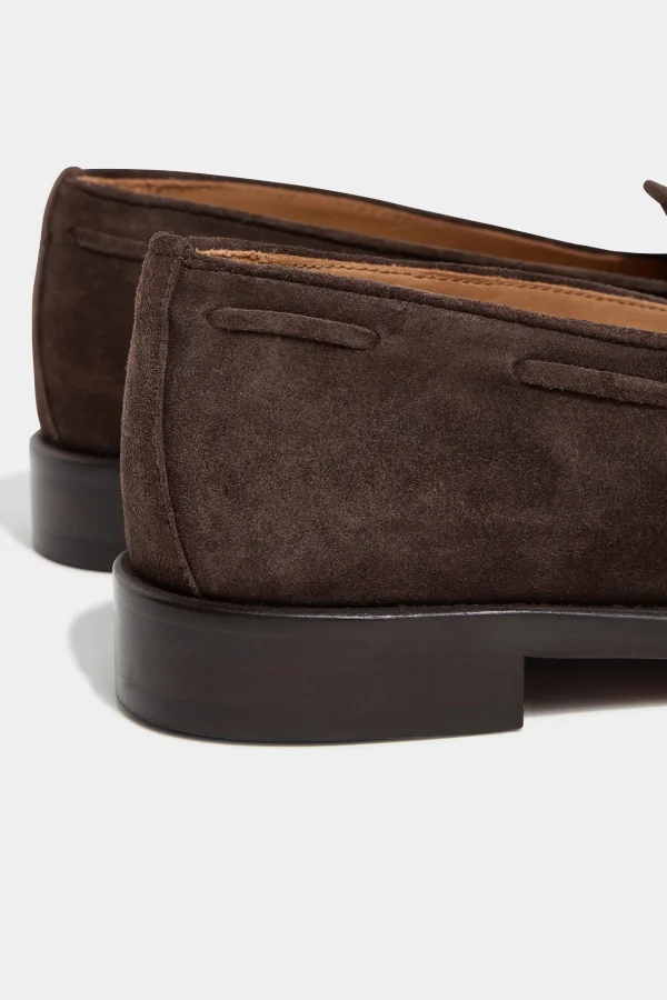 Brown suede tassel loafers - Made In Italy