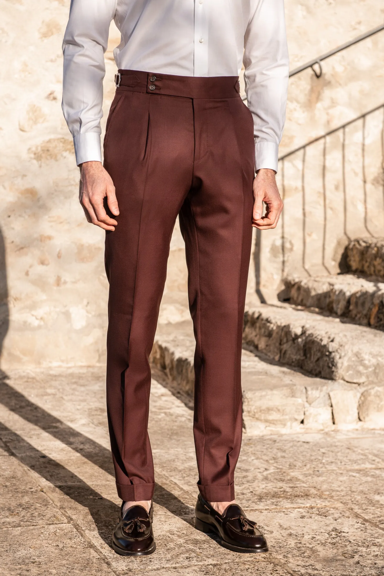 burgundy_trousers_soragna_2.webp Burgundy trousers "Soragna Capsule Collection" - Made in Italy