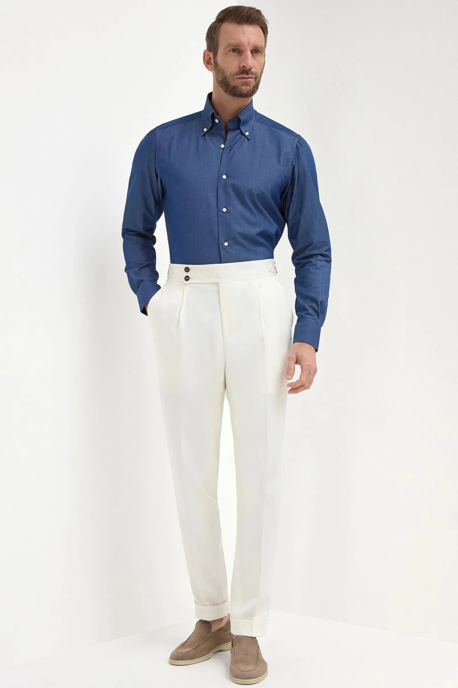 button_down_denim_shirt_s_3.webp Button down denim shirt ”Sartoriale collection” - Made In Italy