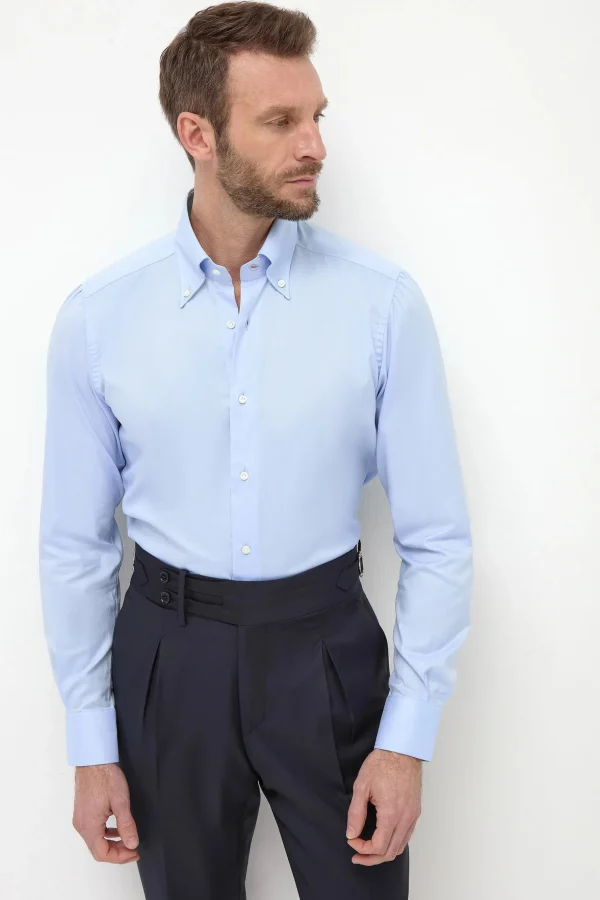 Button down light blue shirt ”Sartoriale collection” - Made In Italy