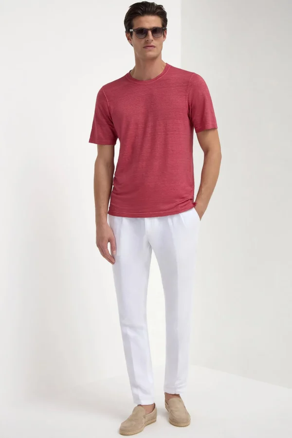 Cherry linen t-shirt - Made in Italy