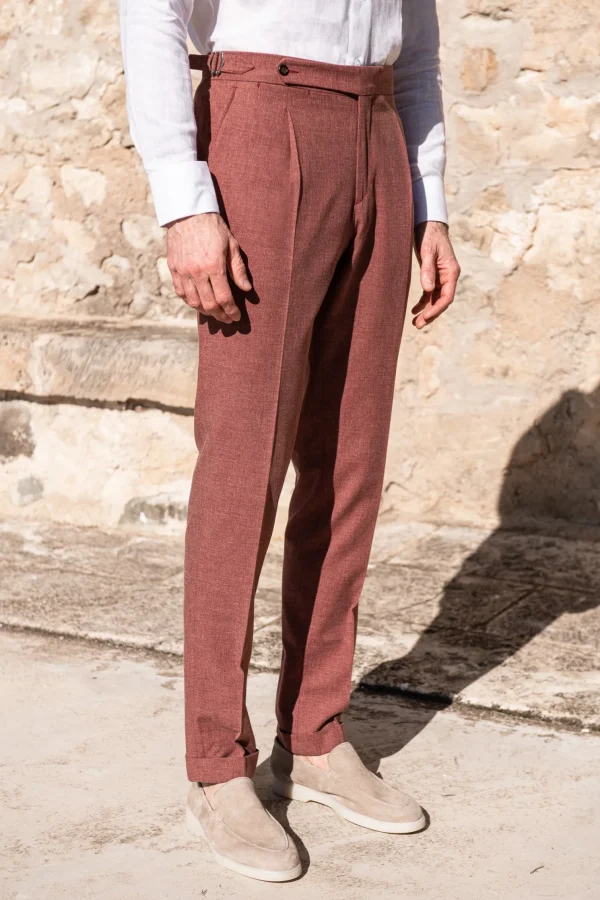 Coral Biella trousers - Made in Italy