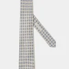 Cream fancy silk tie - Made in Italy
