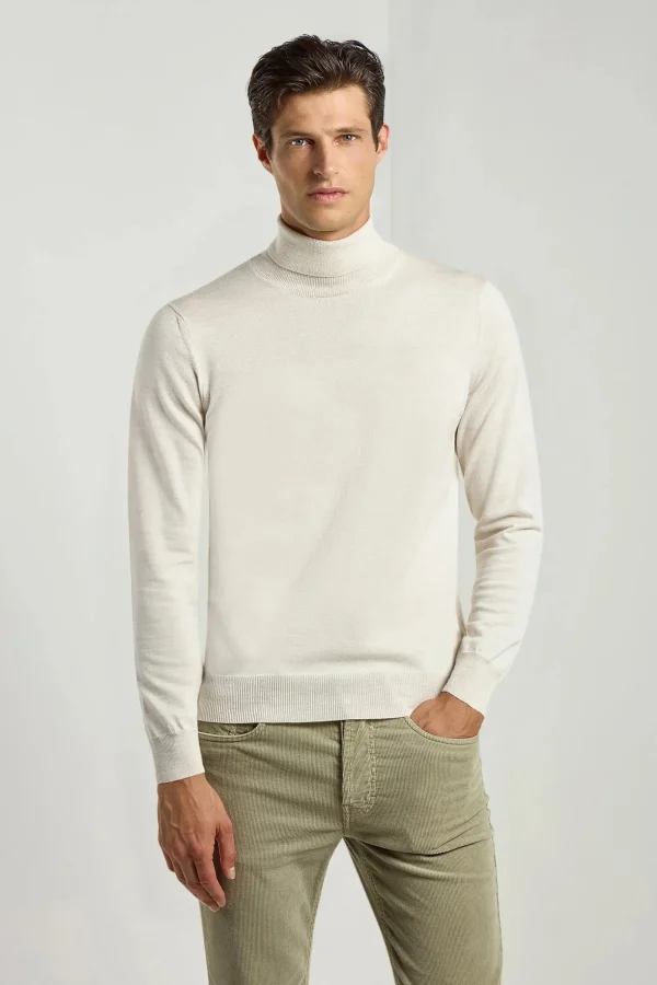 Cream Merino Turtleneck – Made in Italy