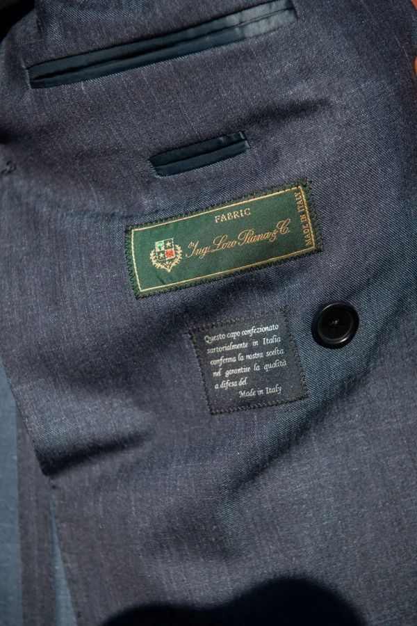 Denim double breasted suit - Made in Italy