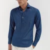 Denim popover shirt - Made in Italy