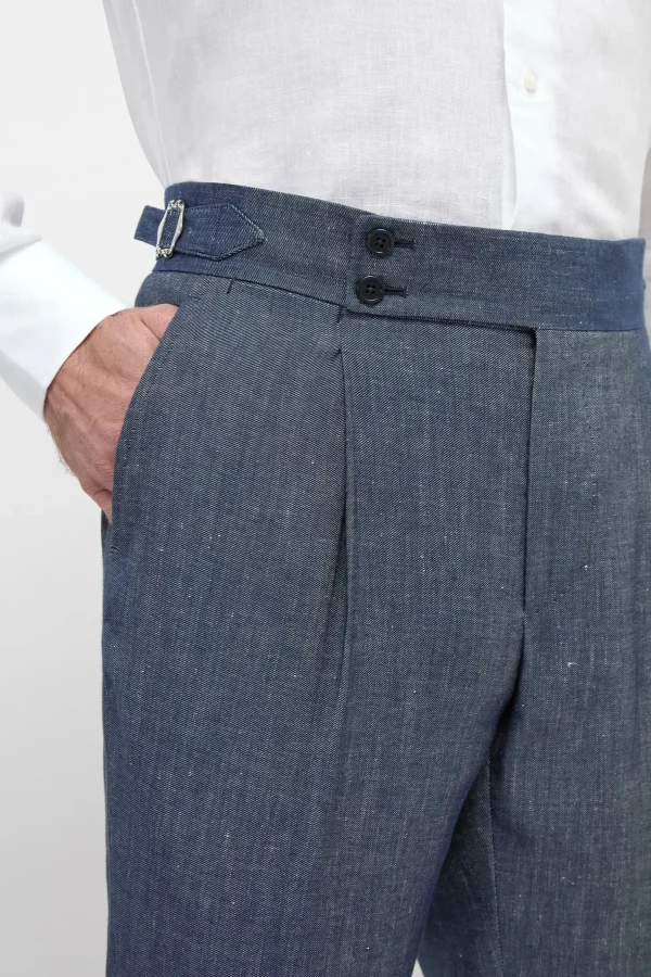 Denim stretch Soragna trousers - Made in Italy