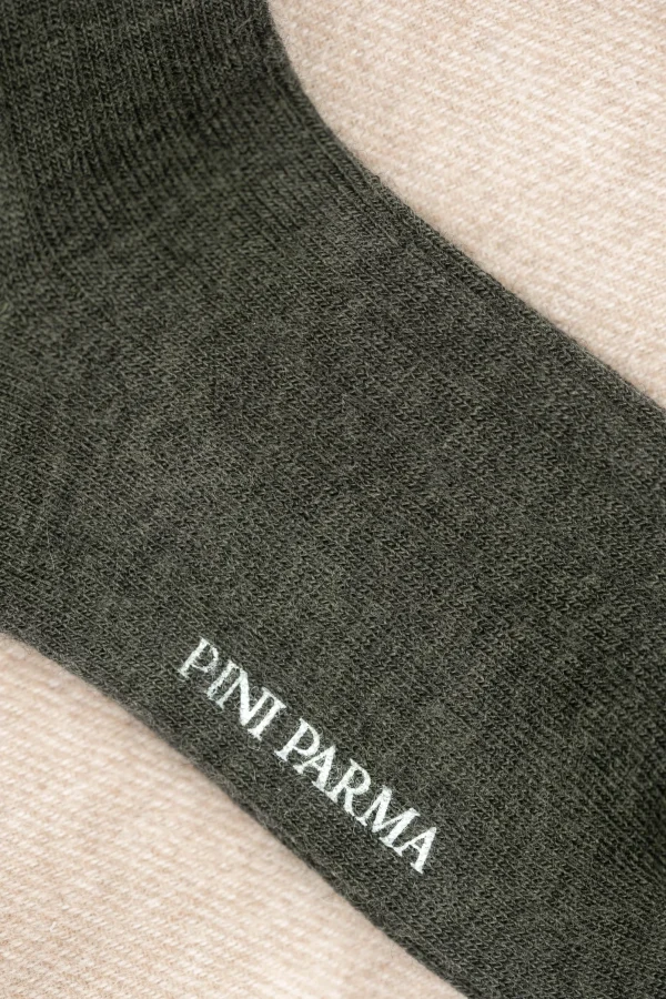 Green - Super durable Wool short socks - Made in Italy