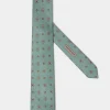 Green fancy silk tie - Made In Italy