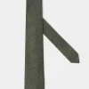 Green flannel tie - Made In Italy
