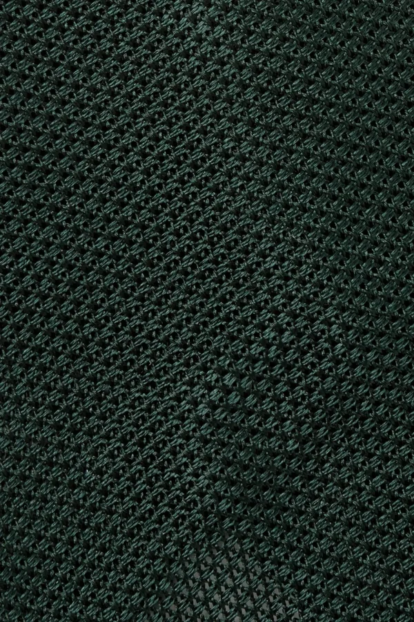Green grenadine silk tie - Hand Made In Italy