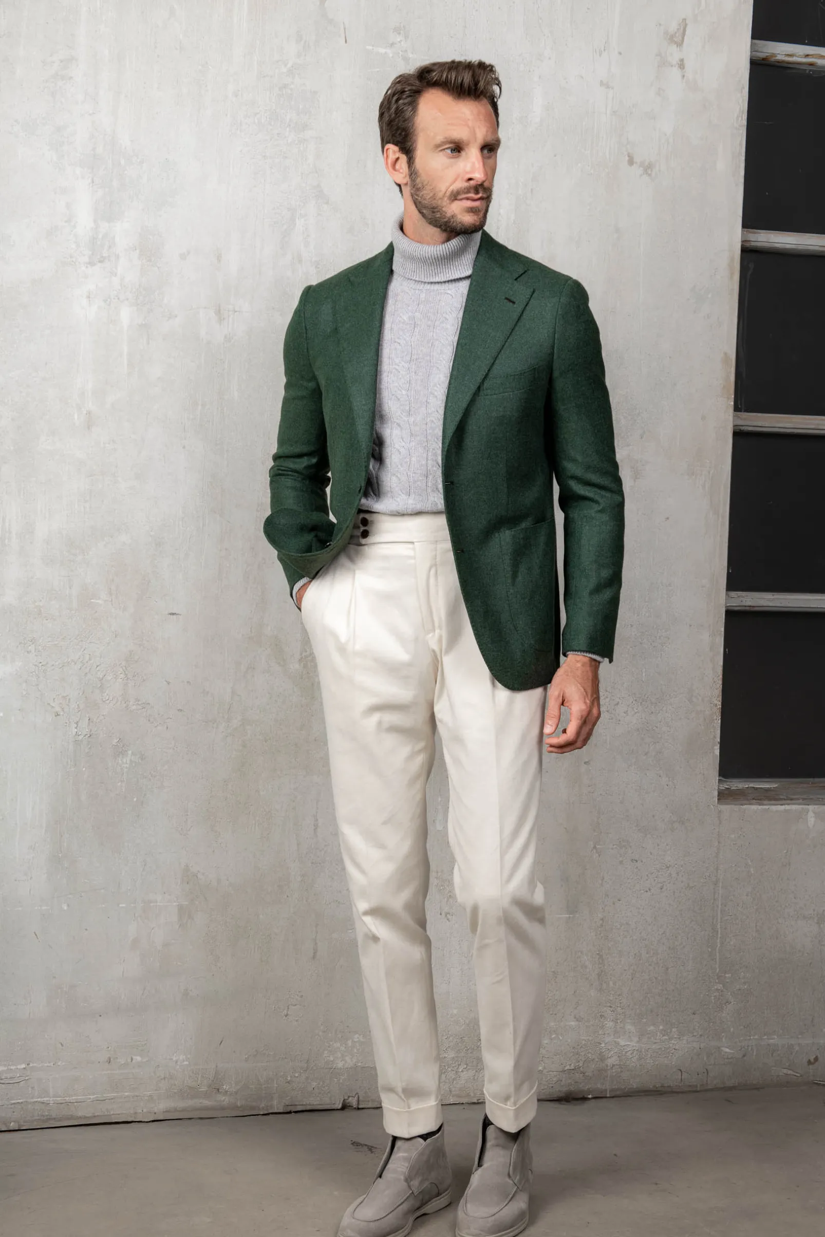 green_jacket_in_wool_and__4.webp Green jacket in wool and cashmere - Made in Italy