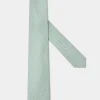 Green linen and silk tie - Made in Italy