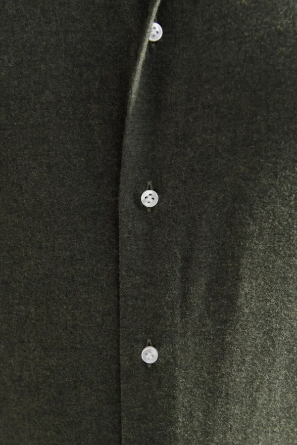 Green Shirt - Flannel Touch - Made in Italy