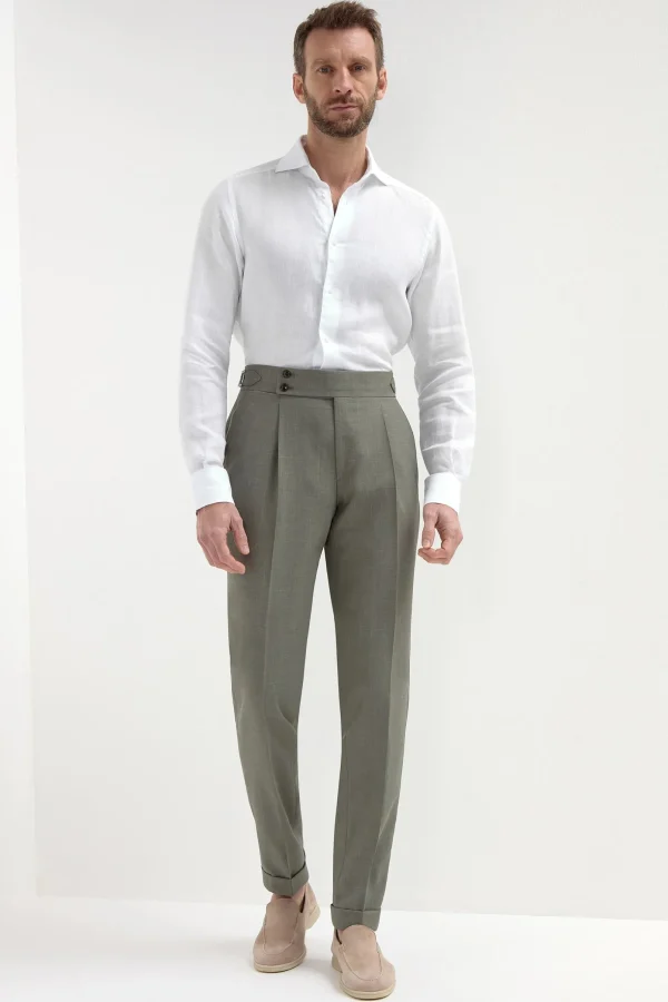 Green Soragna trousers - Made in Italy