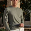 Green superlight cashmere round neck – Made in italy