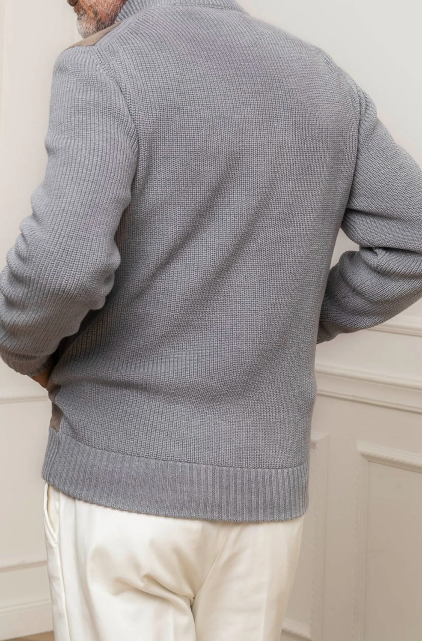 grey_and_taupe_cardigan___5.webp Grey and taupe cardigan - Alcantara & wool - Made in Italy
