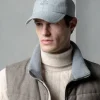 Grey flannel baseball cap - Made in Italy