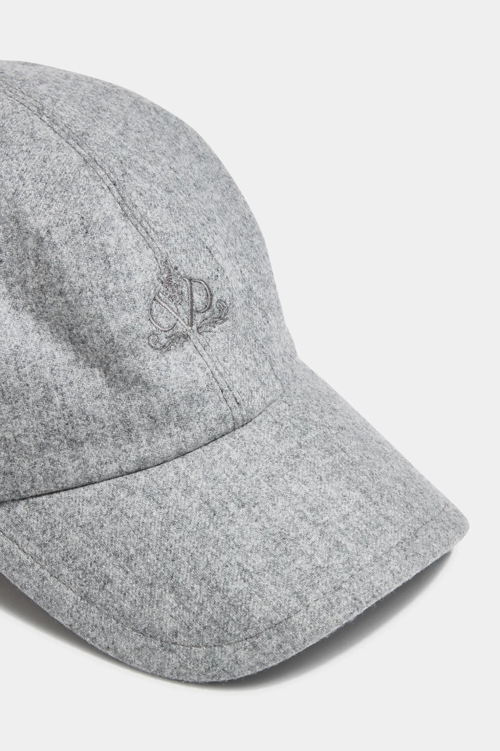 grey_flannel_baseball_cap_1.webp Grey flannel baseball cap - Made in Italy