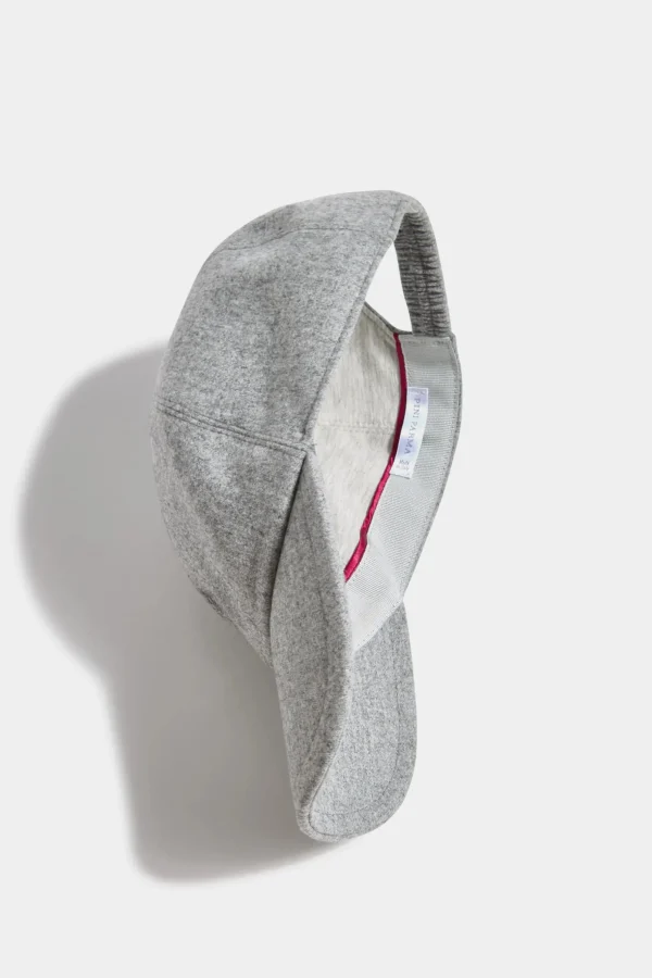 Grey flannel baseball cap - Made in Italy