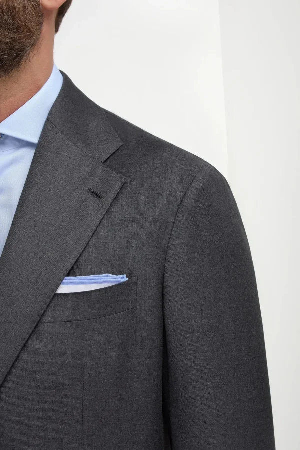 Grey full canvas suit - Made in Italy