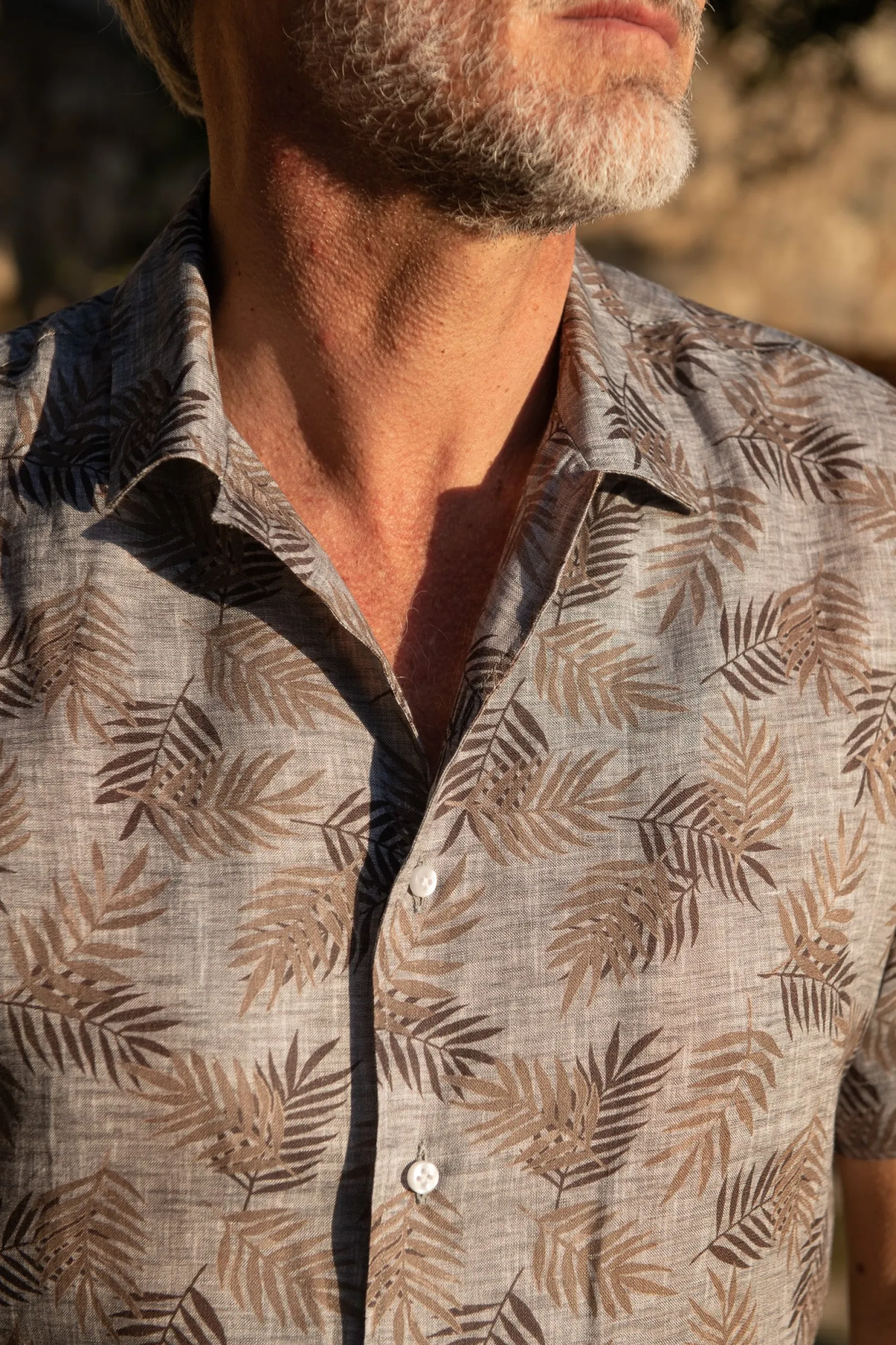 grey_hawaiana_linen_shirt_1.webp Grey Hawaiana linen shirt - Made in Italy