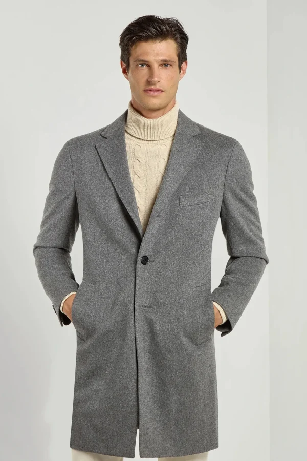 Grey overcoat - Made in Italy