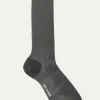 Grey patterned short socks - Made in Italy