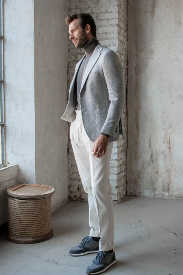 Grey Prince of Wales jacket - Made in Italy