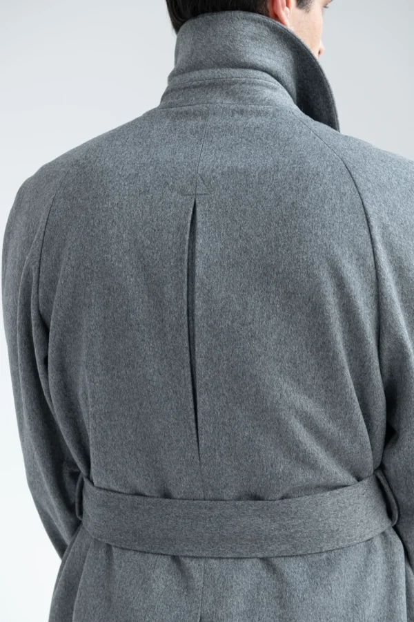 Grey raglan coat – Made in Italy