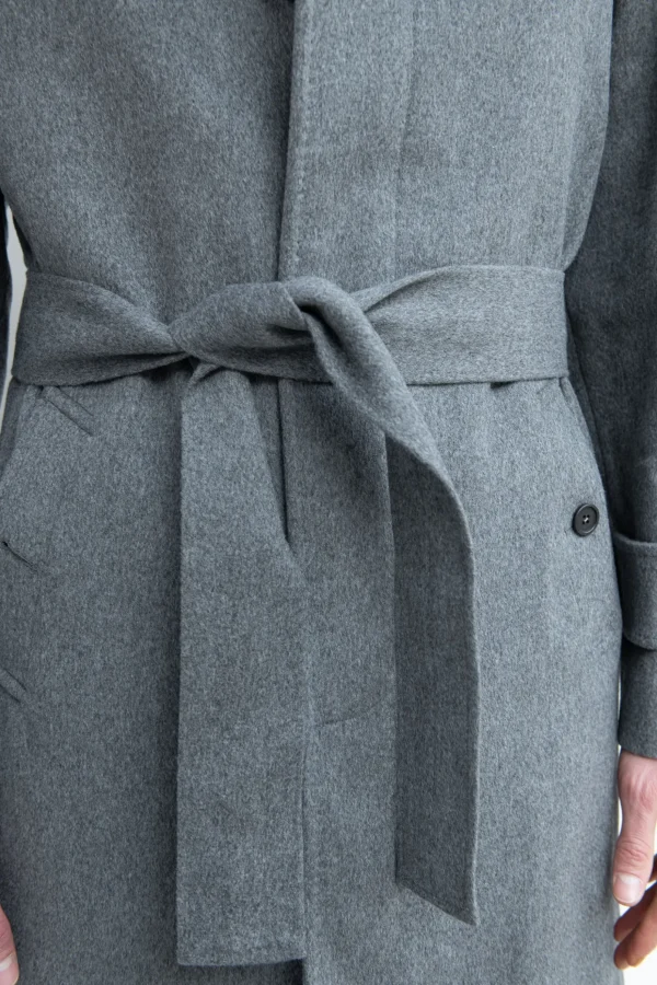 Grey raglan coat – Made in Italy