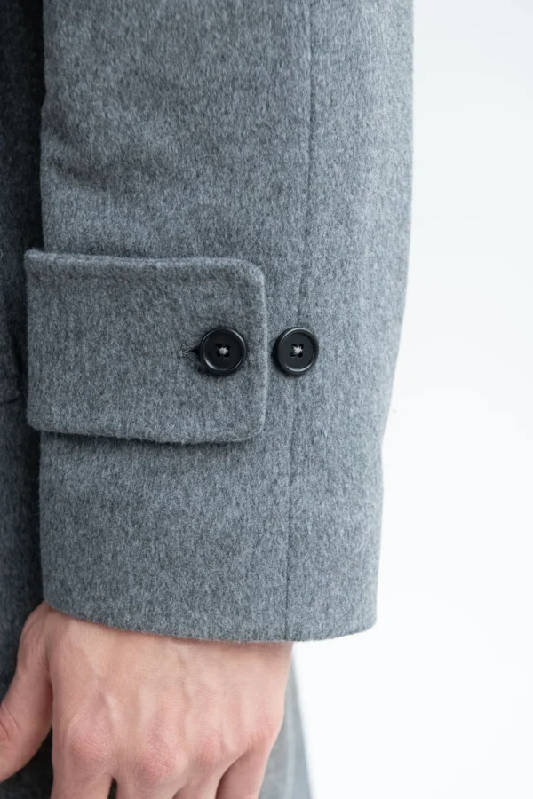 Grey raglan coat – Made in Italy
