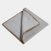 Grey reversible pocket square - Made in Italy
