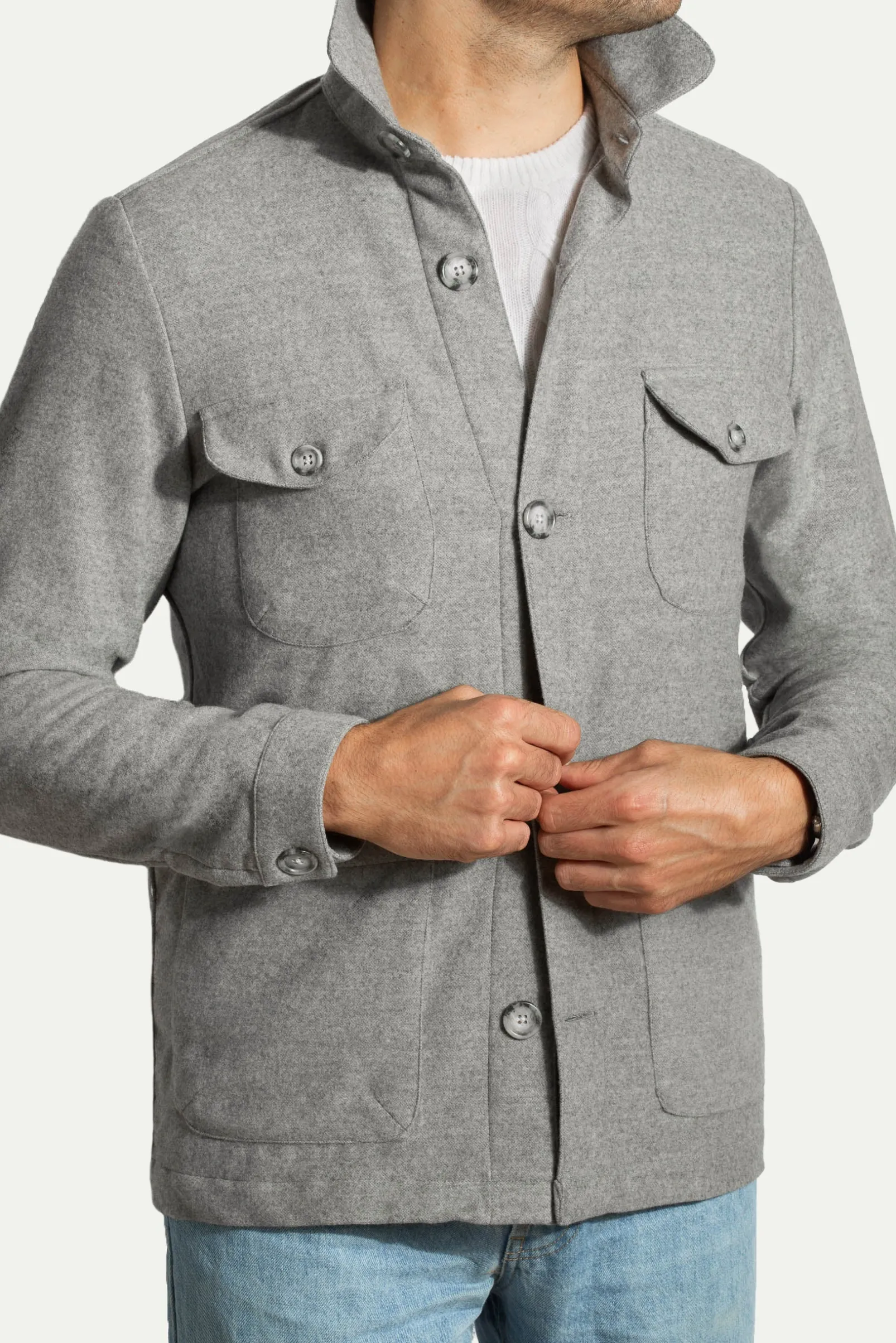 grey_safari_jacket_flanne_3.webp Grey Safari Jacket flannel Super 180s – Made in Italy